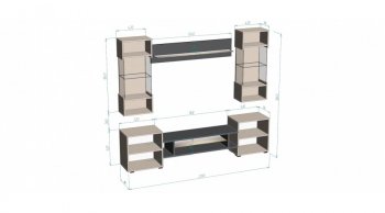 Стенка Фэнтези графит/кашемир (Лин) в Артёмовском - artyomovskij.mebel-e96.ru