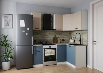 Кухонный гарнитур угловой Фьюжн 2000*1200 мм (Sanvut) в Артёмовском - artyomovskij.mebel-e96.ru