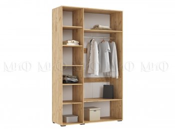 Шкаф распашной 1350 мм Флэш крафт/графит (Миф) в Артёмовском - artyomovskij.mebel-e96.ru