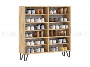 Обувница Флэш крафт/грин (Миф) в Артёмовском - artyomovskij.mebel-e96.ru