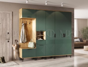 Прихожая Флэш модульная, крафт/грин(Миф) в Артёмовском - artyomovskij.mebel-e96.ru