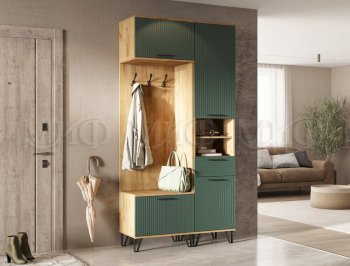 Прихожая Флэш комп.1, крафт/графит (Миф) в Артёмовском - artyomovskij.mebel-e96.ru