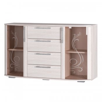 Комод Флорида ясень белый (БТС) в Артёмовском - artyomovskij.mebel-e96.ru