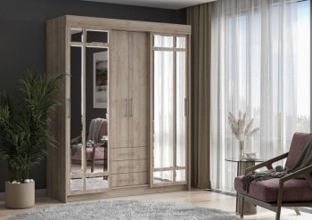 Шкаф-купе 1700 мм Фортуна (Дуб крафт серый) (ИЦ) в Артёмовском - artyomovskij.mebel-e96.ru