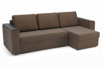Диван угловой Форвард (велюр Ультра шоколад) (Софт) в Артёмовском - artyomovskij.mebel-e96.ru