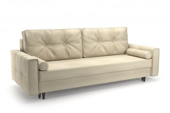 Диван-кровать Гольф + подушка цилиндрическая (2шт) (рогожка SHE110 (беж)) (Софт) в Артёмовском - artyomovskij.mebel-e96.ru