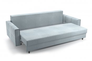 Диван-кровать Гольф + подушка цилиндрическая (2шт) (рогожка SHE993 (светло-серый)) (Софт) в Артёмовском - artyomovskij.mebel-e96.ru