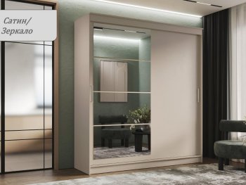 Шкаф-купе 2000 мм Гранд-1 ЛДСП/Зеркало, Сатин (Эра) в Артёмовском - artyomovskij.mebel-e96.ru