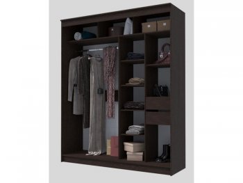 Шкаф-купе 2000 мм Гранд-1 зеркало/зеркало, венге (Эра) в Артёмовском - artyomovskij.mebel-e96.ru