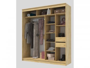 Шкаф-купе 2000 мм Гранд-1 ЛДСП, дуб вотан (Эра) в Артёмовском - artyomovskij.mebel-e96.ru