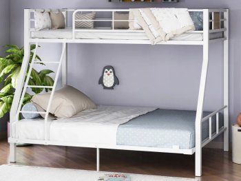 Кровать двухъярусная Гранада-1 140 Белый в Артёмовском - artyomovskij.mebel-e96.ru