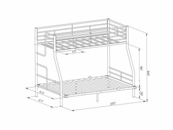 Кровать двухъярусная Гранада-3 140 Белый в Артёмовском - artyomovskij.mebel-e96.ru