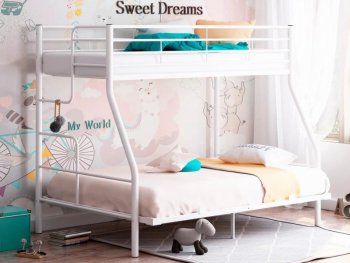Кровать двухъярусная Гранада-3 140 Белый в Артёмовском - artyomovskij.mebel-e96.ru