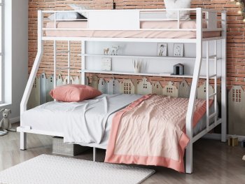Кровать 2-х ярусная П Гранада 140 Белый в Артёмовском - artyomovskij.mebel-e96.ru