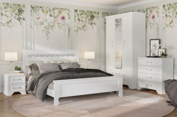 Спальный гарнитур Грация (лак) Белый (модульный) (БМ) в Артёмовском - artyomovskij.mebel-e96.ru