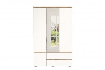 Шкаф 1300 мм 4С2Я с 1 зерк. Гретта крафт золотой (Памир) в Артёмовском - artyomovskij.mebel-e96.ru