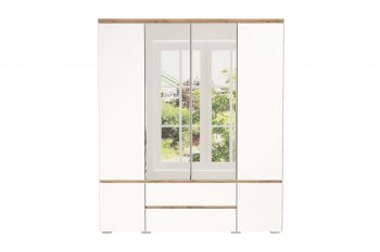 Шкаф 1800 мм 6С2Я с 2мя зерк. Гретта крафт золотой (Памир) в Артёмовском - artyomovskij.mebel-e96.ru