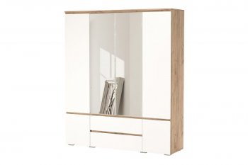 Шкаф 1800 мм 6С2Я с 2мя зерк. Гретта крафт золотой (Памир) в Артёмовском - artyomovskij.mebel-e96.ru