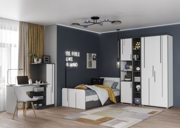 Кровать 900 мм Грей (МЛК) в Артёмовском - artyomovskij.mebel-e96.ru