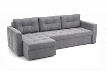 Диван угловой Грейс (велюр Вивальди 07 (серый)) (Софт) в Артёмовском - artyomovskij.mebel-e96.ru