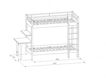 Кровать двухъярусная Хельга Композиция 25 в Артёмовском - artyomovskij.mebel-e96.ru