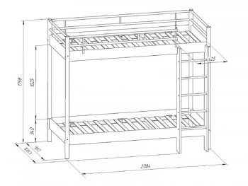 Кровать двухъярусная Хельга Дуб крафт золотой в Артёмовском - artyomovskij.mebel-e96.ru