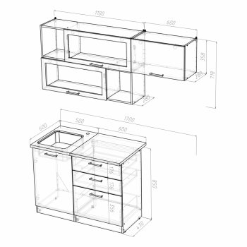 Кухонный гарнитур Инна экстра 1700 мм (Герда) в Артёмовском - artyomovskij.mebel-e96.ru