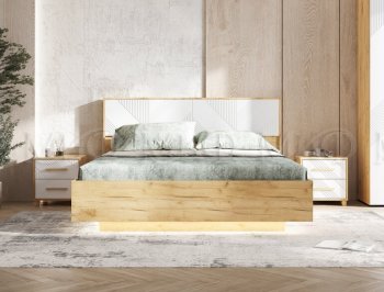 Спальный гарнитур Ирис крафт/белый, модульный (Миф) в Артёмовском - artyomovskij.mebel-e96.ru