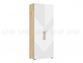 Шкаф распашной 900 мм Ирис с антресолью, крафт/белый (Миф) в Артёмовском - artyomovskij.mebel-e96.ru