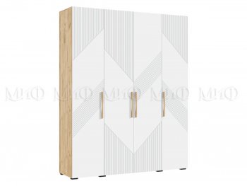 Шкаф 1800 мм Ирис с антресолью крафт/белый (Миф) в Артёмовском - artyomovskij.mebel-e96.ru