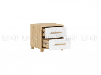 Тумба прикроватная Ирис крафт/белый, 2 шт (Миф) в Артёмовском - artyomovskij.mebel-e96.ru