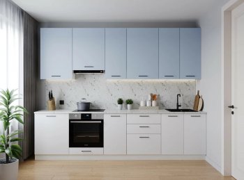 Кухонный гарнитур высокий Капри 3000 мм ЛДСП/МДФ (Санвут) в Артёмовском - artyomovskij.mebel-e96.ru