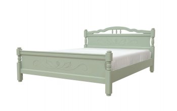 Кровать из массива Карина-5 Зеленый самшит (БМ) в Артёмовском - artyomovskij.mebel-e96.ru