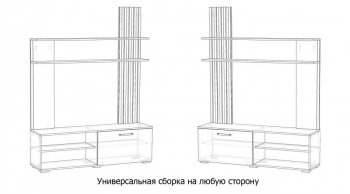Стенка Каролина Дуб Вотан/Графит (Лин) в Артёмовском - artyomovskij.mebel-e96.ru