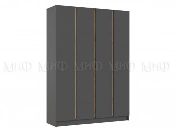 Шкаф 1600 мм 4-х створчатый Келвин графит  (Миф) в Артёмовском - artyomovskij.mebel-e96.ru