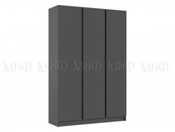 Шкаф 1500 мм 3-х створчатый Келвин графит  (Миф) в Артёмовском - artyomovskij.mebel-e96.ru