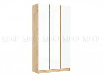 Шкаф 1200 мм 3-х ств. Келвин крафт золотой/белый (Миф) в Артёмовском - artyomovskij.mebel-e96.ru