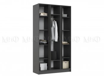 Шкаф 1200 мм 3-х ств. Келвин графит  (Миф) в Артёмовском - artyomovskij.mebel-e96.ru