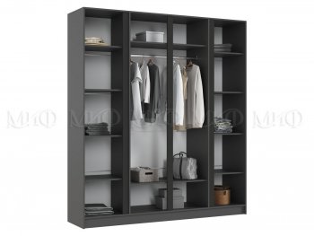 Шкаф 2000 мм 4-х ств. Келвин дуб золотой/графит (Миф) в Артёмовском - artyomovskij.mebel-e96.ru