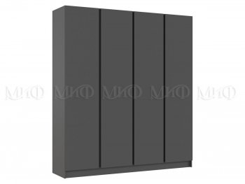 Шкаф 2000 мм 4-х ств. Келвин графит  (Миф) в Артёмовском - artyomovskij.mebel-e96.ru