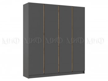 Шкаф 2000 мм 4-х ств. Келвин графит  (Миф) в Артёмовском - artyomovskij.mebel-e96.ru