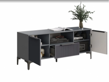 Тумба ТВ на 1350 Кимберли графит (Handis) в Артёмовском - artyomovskij.mebel-e96.ru