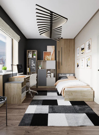 Набор детской мебели Колибри Лофт серый (Текс) в Артёмовском - artyomovskij.mebel-e96.ru