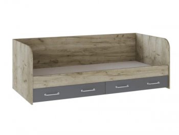 Кровать с ящиками Колибри Лофт дуб серый (Текс) в Артёмовском - artyomovskij.mebel-e96.ru