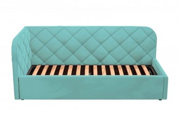 Кровать-софа мягкая Комфорт-Л РОМБ с ПМ, Левая (бирюзовый) (Редмисон) в Артёмовском - artyomovskij.mebel-e96.ru