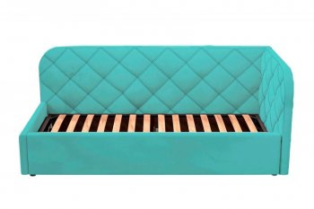 Кровать-софа мягкая Комфорт-П РОМБ с ПМ, Правая (бирюзовый) (Редмисон) в Артёмовском - artyomovskij.mebel-e96.ru