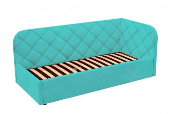 Кровать-софа мягкая Комфорт-П РОМБ с ПМ, Правая (бирюзовый) (Редмисон) в Артёмовском - artyomovskij.mebel-e96.ru