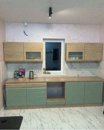 Кухонный гарнитур 3000 мм Кремона фисташка (Росток) в Артёмовском - artyomovskij.mebel-e96.ru