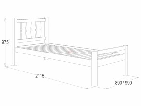Кровать-10 одинарная с фигурными спинками из массива (800*2000) в Артёмовском - artyomovskij.mebel-e96.ru