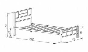 Кровать металлическая Кадис Белый в Артёмовском - artyomovskij.mebel-e96.ru